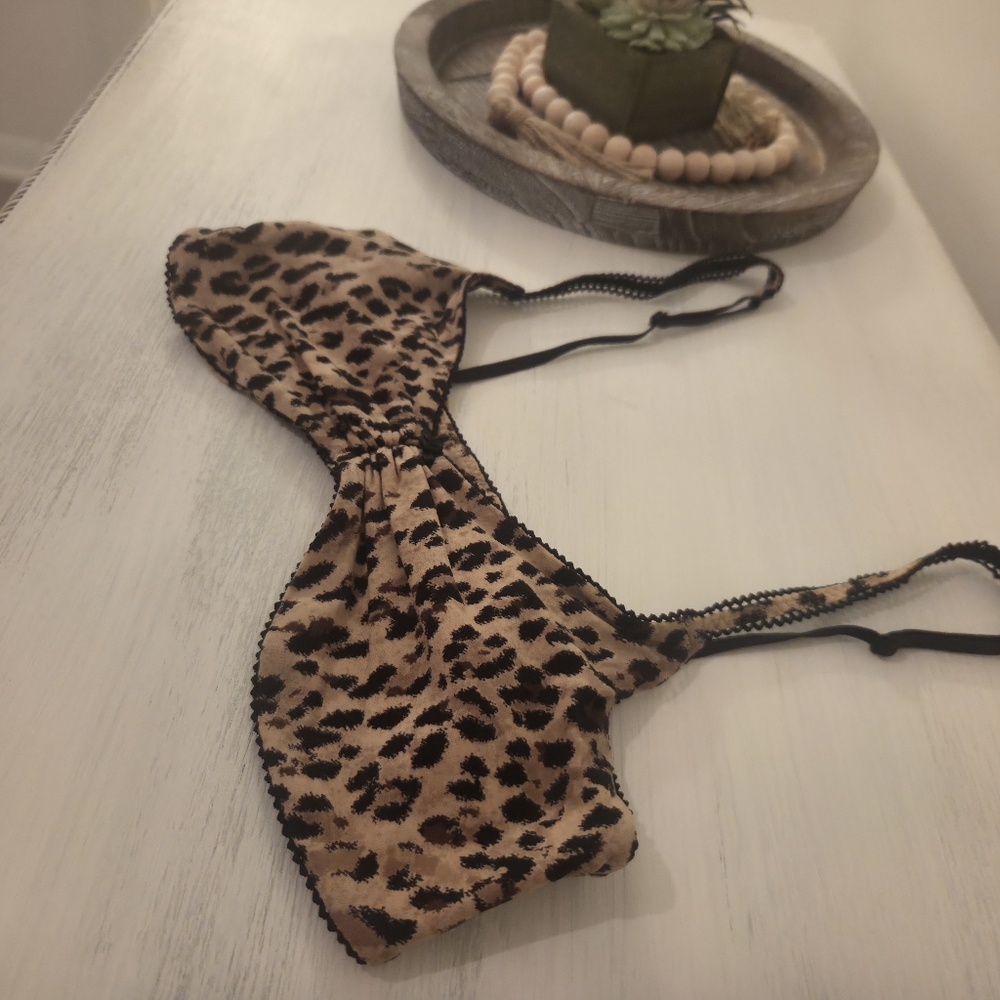 SKIMS Sienna Jaguar Skimpy Picot Scoop Bralette - Picture 10 of 12